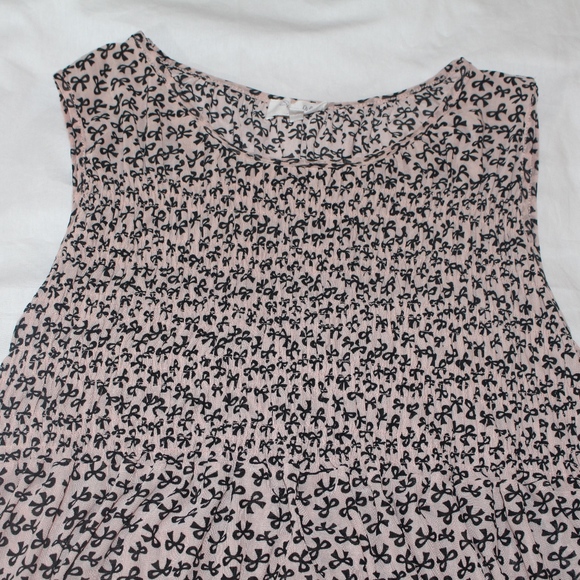 Maternity Blouse, Pink and Black with bow details - Picture 2 of 3